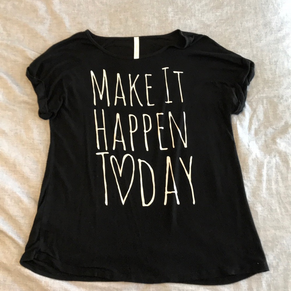 “Make it happen” black tee